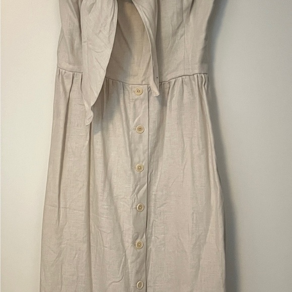 Reformation Barrington Ivory Linen Dress - Picture 3 of 5
